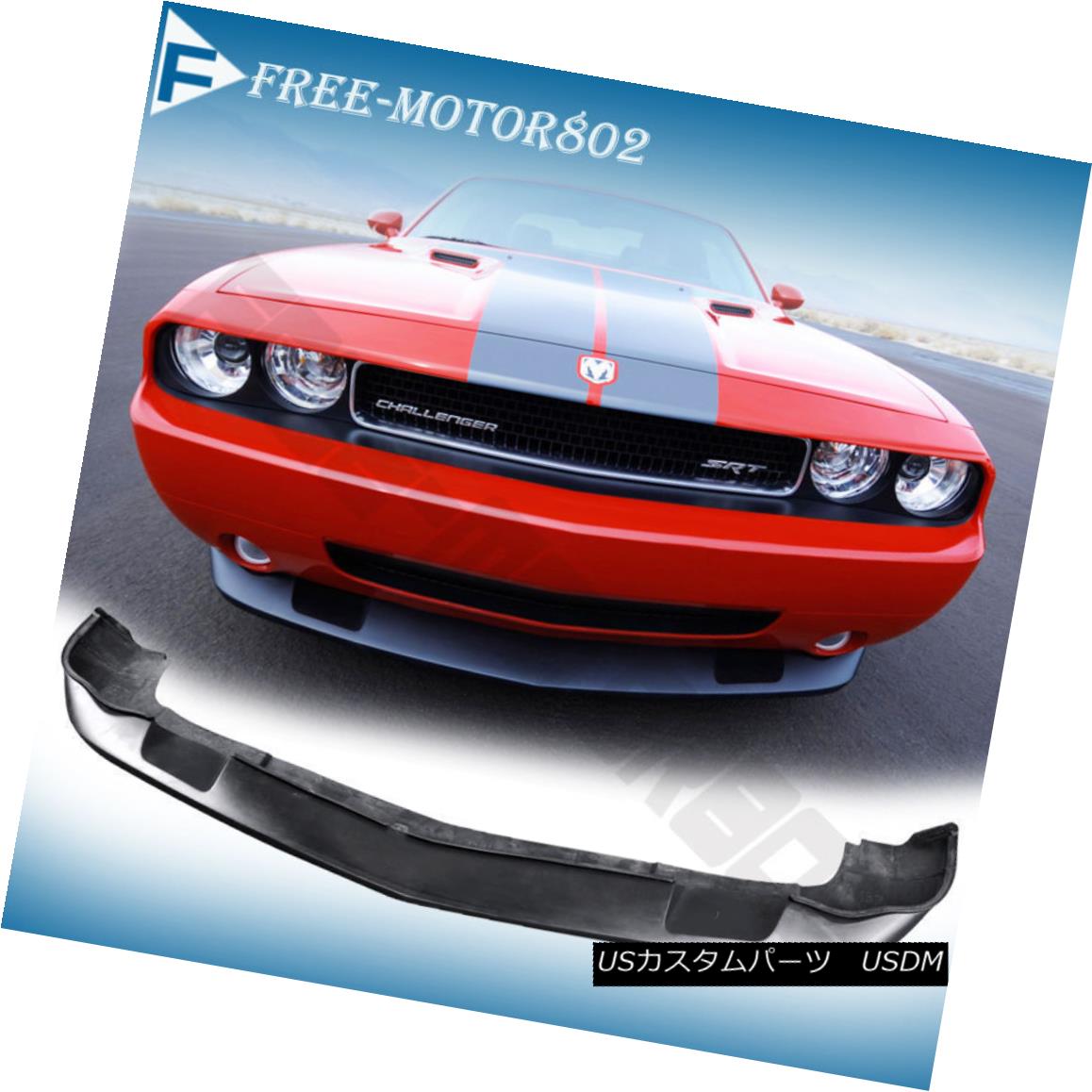 エアロパーツ FOR 08-10 DODGE CHALLENGER FRONT BUMPER LIP SPOILER BODYKIT SRT8 STYLE URETHANE 08-10ダッジチャレンジャー用フロントバンパーリップスポイラーボディキットSRT8スタイル用ウレタン 【並行輸入品】