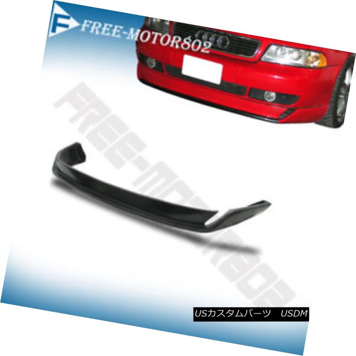 エアロパーツ Fits 96-01 AUDI A4 Sedan 4Dr Front Bumper Lip Spoiler PU TYPE-O Style フィット96-01 AUDI A4セダン4DrフロントバンパーリップスポイラーPU TYPE-Oスタイル 【並行輸入品】