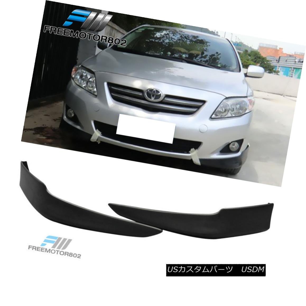エアロパーツ Fit 09-10 Toyota Corolla 4DR PP Polypropylene Front Bumper Lip OE Style フィット09-10トヨタカローラ4DR PPポリプロピレンフロントバンパーリップOEスタイル 【並行輸入品】