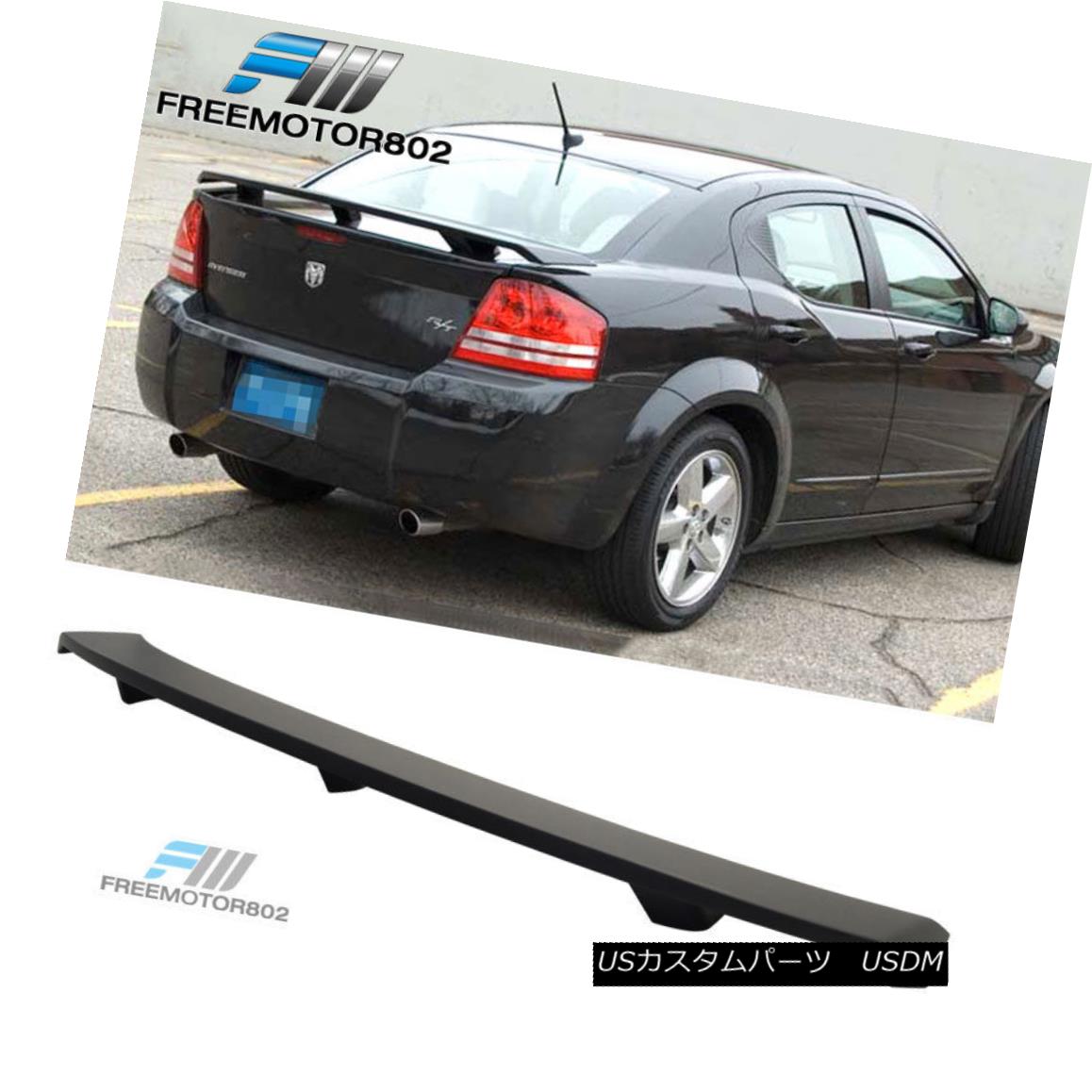 エアロパーツ For 08 09 10 11 12 13 14 Dodge Avenger Rear Trunk Spoiler Wing ABS Matte Black 08 09 10 11 12 13 14ダッジ・アベンジャーリア・トランク・スポイラーウィングABSマット・ブラック 【並行輸入品】