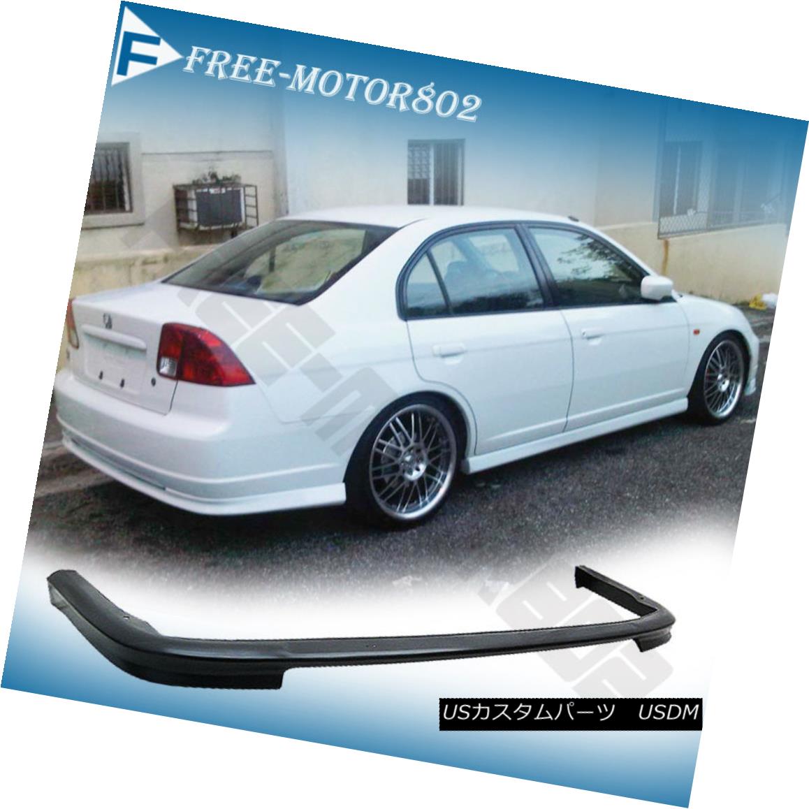 エアロパーツ For 01 03 Honda Civic 4dr Sedan Rear Bumper Lip Spoiler Bodykit Type R 01 03ホンダシビック4drセダンリアバンパーリップスポイラボディキットタイプr Spotbuycenter Com