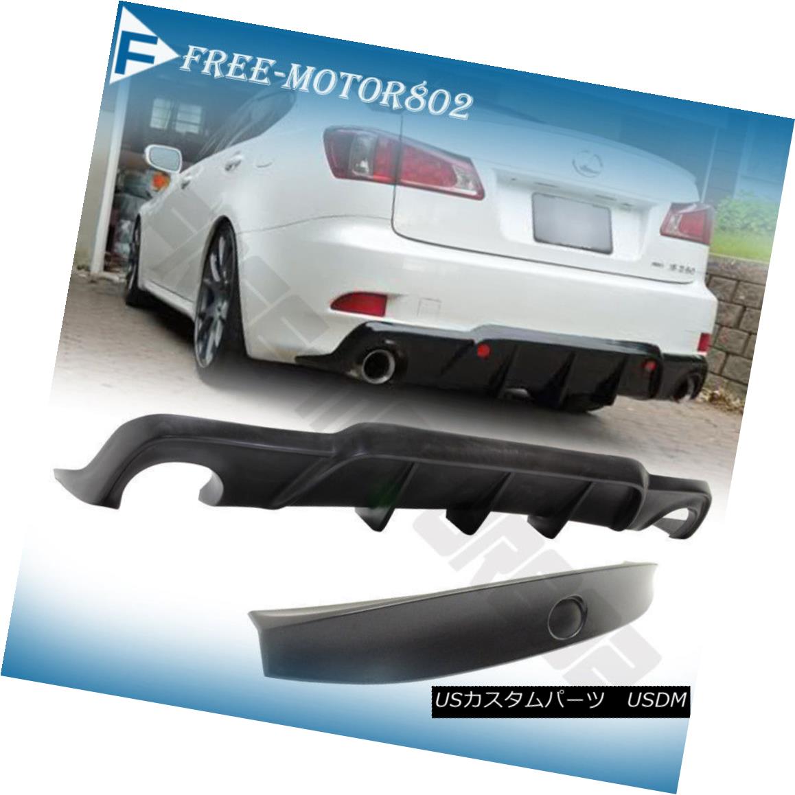 エアロパーツ FIT 06-12 Lexus IS250 IS350 PU DMR Style Rear Diffuser lip +Trunk Wing Spoiler FIT 06-12レクサスIS250 IS350 PU DMRスタイルリアディフューザーリップ+トランクウィングスポイラー 【並行輸入品】