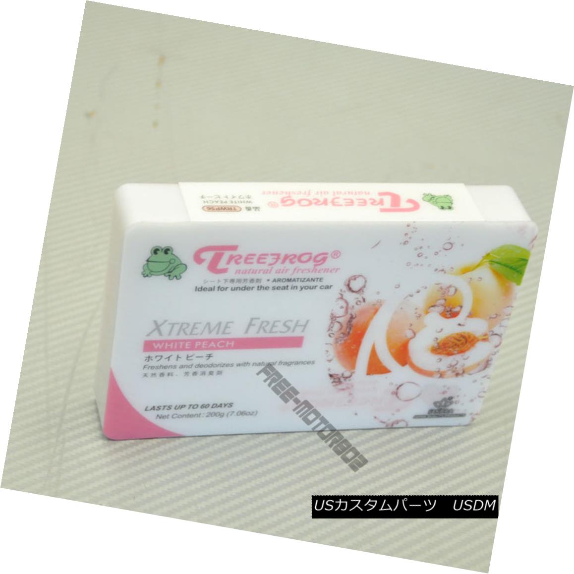 エアロパーツ TREEFROG XTREME FRESH CAR SCENT AROMA CAR OFFICE HOME AIR FRESHENER WHITE PEACH トレントロックスフレッシュカーズアロマカーオフィスホームエアフレッシュナーホワイトピーチ 【並行輸入品】