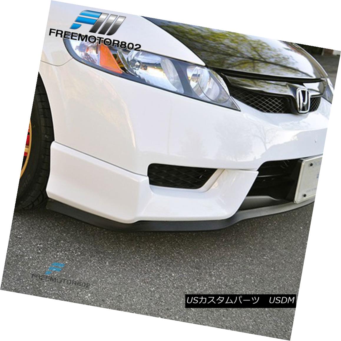 エアロパーツ 100 Inches Front Bumper Lip Splitter Body Spoiler Valence Chin For Honda Toyota 100インチフロントバンパーリップスプリッターボディースポイラーヴァレンス・チン・ホンダトヨタ用 【並行輸入品】