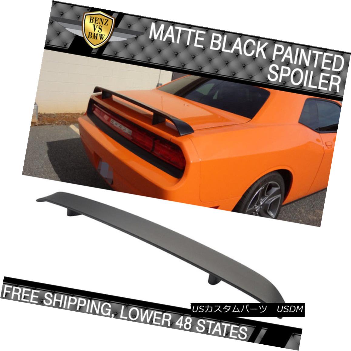 エアロ部分 08 14 Dodge Challenger Oe Style Trunk Spoiler Decklid Matte Black Painted 08 14ダッジチャレンジャーoe仕樣のブート スポイラーdecklid Matte Black Painted Colegiovictorhugo Cl