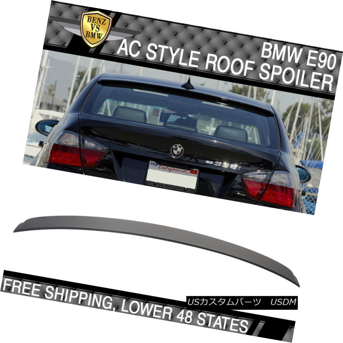 エアロパーツ 05-11 BMW 3 Series E90 4Dr AC Style Unpainted ABS Roof Spoiler 05-11 BMW 3シリーズE90 4Dr ACスタイル未塗装ABSルーフスポイラー 【並行輸入品】