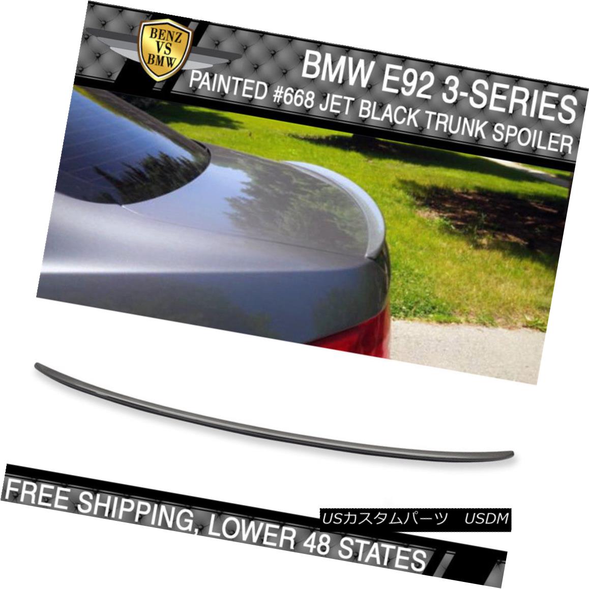 エアロパーツ 07-13 BMW 3 Series E92 2Dr M3 Style #668 Jet Black Painted Trunk Spoiler 07-13 BMW 3シリーズE92 2Dr M3スタイル＃668ジェットブラック塗装トランク・スポイラー 【並行輸入品】 62,315円