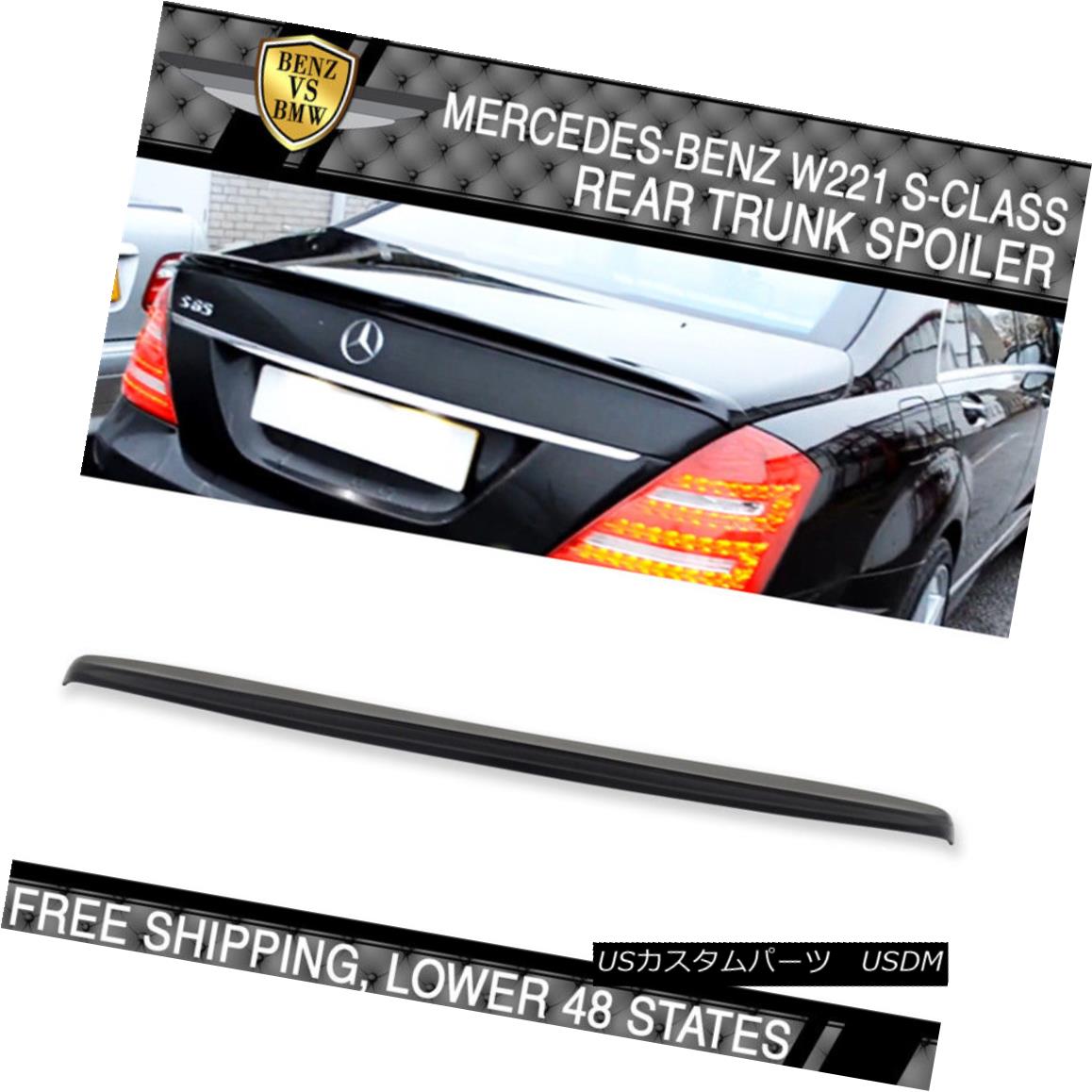 エアロパーツ 07-13 Benz S Class W221 4Dr Sedan AMG Style Unpainted ABS Trunk Spoiler 07-13ベンツSクラスW221 4DrセダンAMGスタイル無塗装ABSトランク・スポイラー 【並行輸入品】