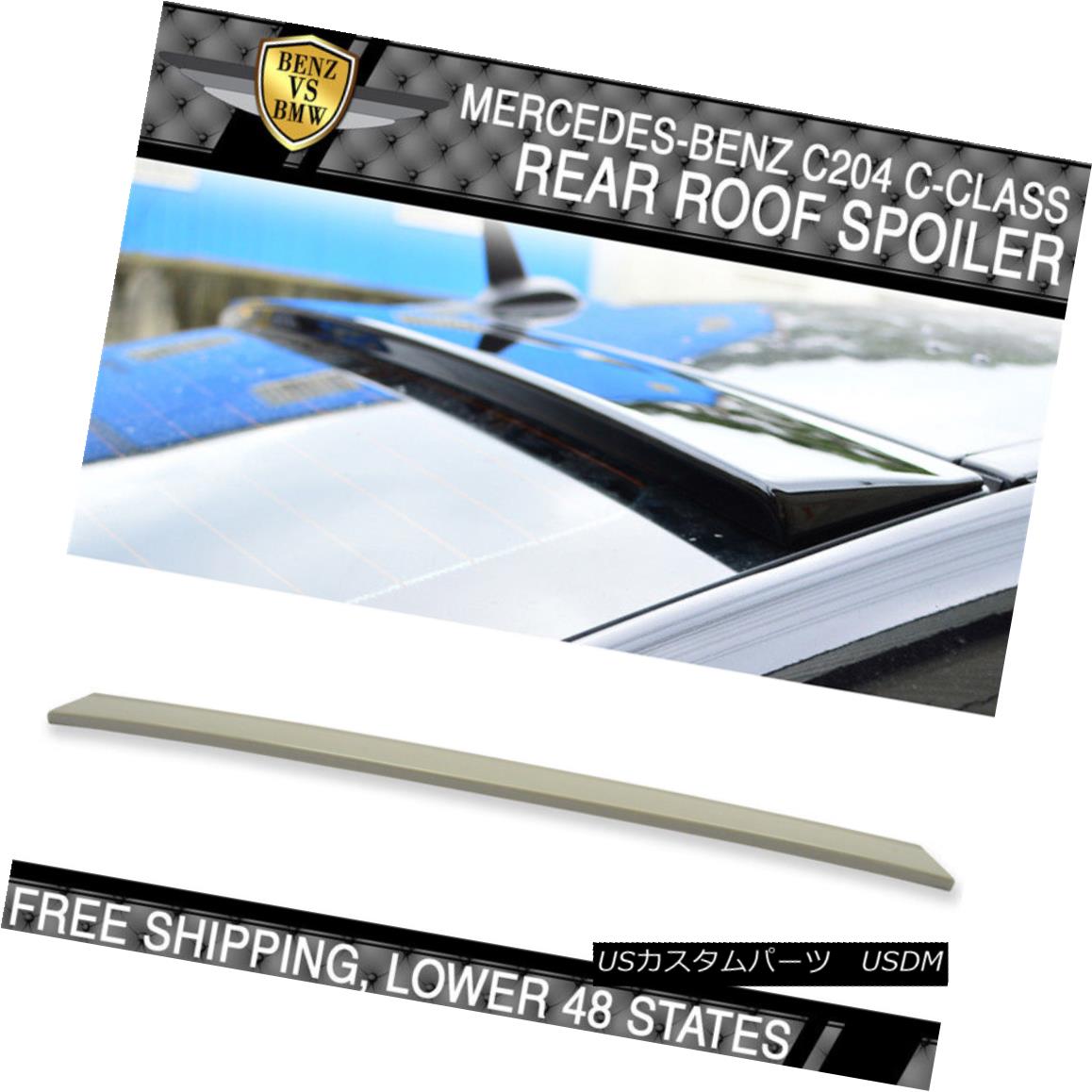 エアロパーツ 12-15 Benz C Class C204 2Dr Coupe OE Style Unpainted ABS Roof Spoiler 12-15ベンツCクラスC204 2DrクーペOEスタイル無塗装ABSルーフスポイラー 【並行輸入品】