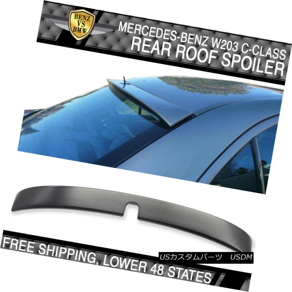 エアロパーツ 01-07 Benz C Class W203 4Dr L Style Unpainted ABS Roof Spoiler 01-07ベンツCクラスW203 4Dr Lスタイル無塗装ABSルーフスポイラー 【並行輸入品】