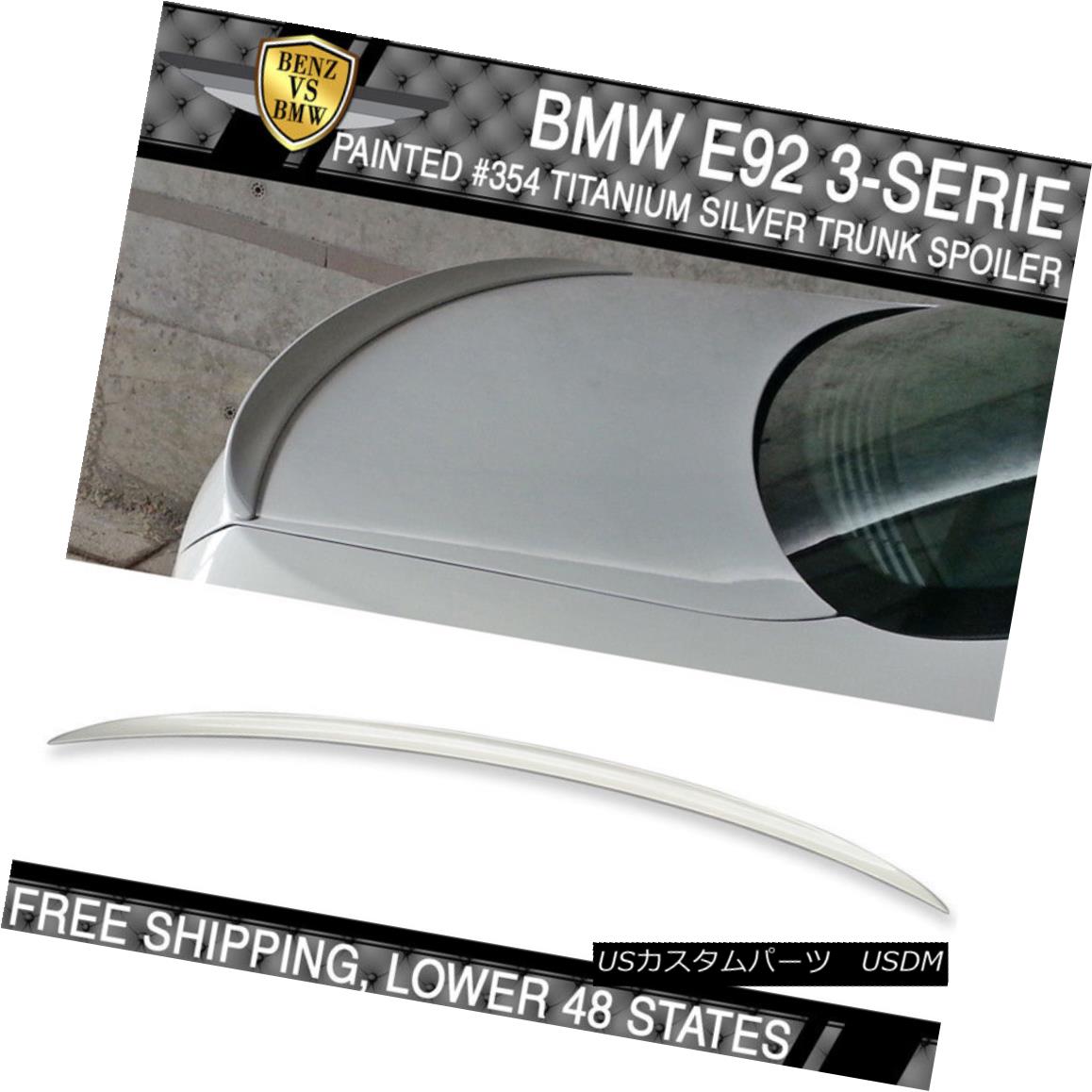 エアロパーツ 07-13 BMW 3 Series E92 M3Sty #354 Titanium Silver Metallic Painted Trunk Spoiler 07-13 BMW 3シリーズE92 M3Sty＃354チタンシルバーメタリック塗装トランクスポイラー 【並行輸入品】