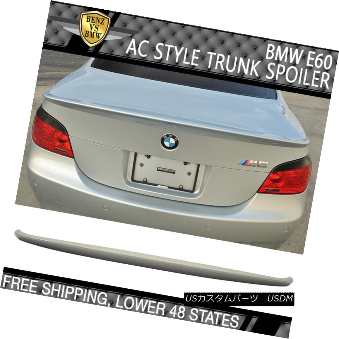 エアロパーツ USA Stock 04-08 BMW E60 5 Series AC-S Rear Trunk Lip Wing Lid Spoiler Unpainted USA在庫04-08 BMW E60 5シリーズAC-Sリアトランクリップウイングリッドスポイラー未塗装 【並行輸入品】