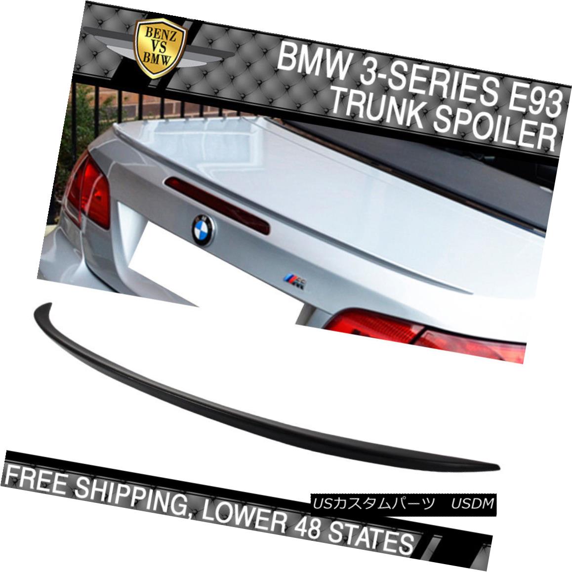 エアロパーツ 07-13 BMW 3 Series E93 2Dr Convertible M3 Style Unpainted ABS Trunk Spoiler 07-13 BMW 3シリーズE93 2DrコンバーチブルM3スタイル無塗装ABSトランク・スポイラー 【並行輸入品】