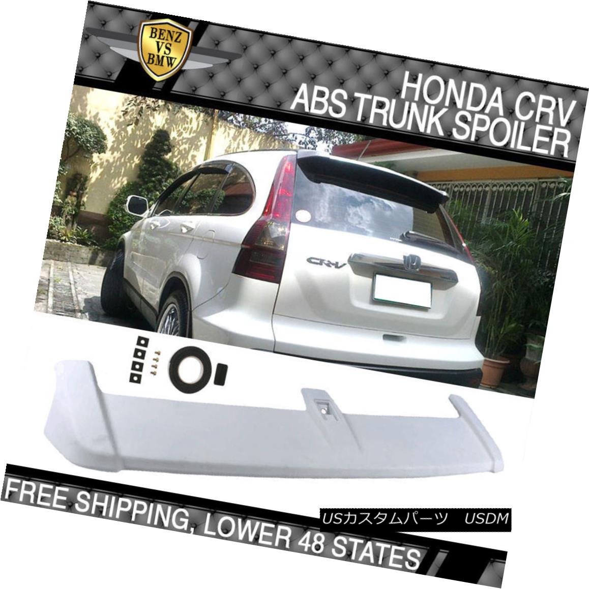 エアロパーツ 07-11 Honda CR-V CRV OE Style Rear Liftgate Roof Top Trunk Spoiler ABS Wing Lip 07-11ホンダCR-V CRV OEスタイルリアリフトゲートルーフトップトランクスポイラーABSウィングリップ 【並行輸入品】