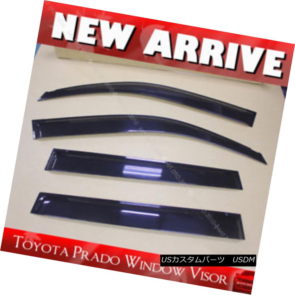 エアロパーツ Toyota Land Cruiser Prado FJ150 09-16 Window Visor Vent Sun Shade Rain Guard トヨタランドクルーザープラドFJ150 09-16ウインドバイザーベントサンシェードレインガード 【並行輸入品】