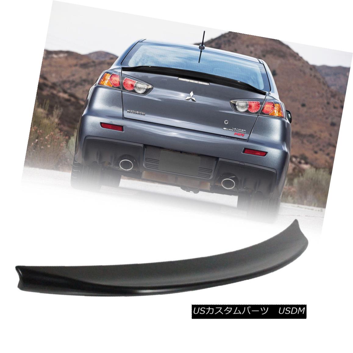 エアロパーツ 08-15 For Mitsubishi Lancer Evolution EVO X RS Style Trunk Spoiler Paint Color 三菱ランサーエボリューションEVO X RSスタイルトランクスポイラーペイントカラー 【並行輸入品】