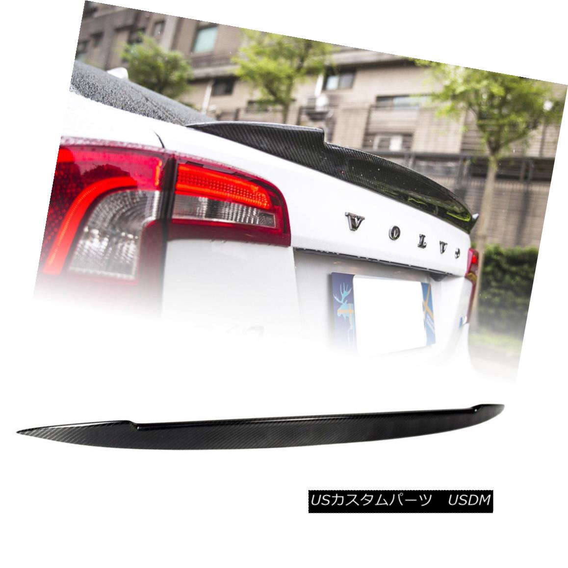 エアロパーツ 11-17 Real Carbon Fiber V Type Rear Trunk Spoiler For VOLVO S60 T5 T6 4D Sedan 11-17 VOLVO S60 T5 T6 4Dセダン用リアルカーボンファイバーVタイプリアトランク・スポイラー 【並行輸入品】｜カスタムパーツ WORLD倉庫 100,914円