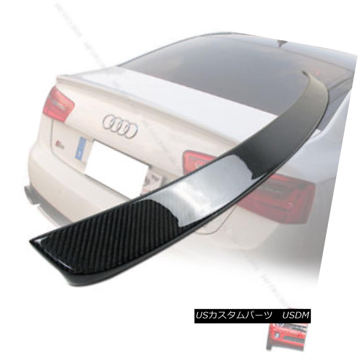 エアロパーツ Carbon Fiber Audi A6 C7 Sedan Saloon Rear Trunk Spoiler Lip Wing § 炭素繊維アウディA6 C7セダンサルーンリアトランクスポイラーリップウイング 【並行輸入品】