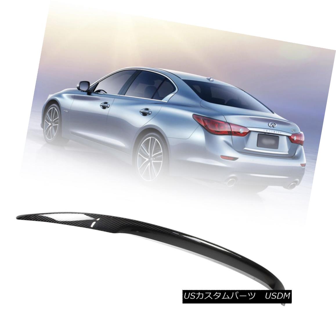 エアロパーツ Carbon Fiber FOR INFINITI Q50 V37 4DR Sedan P Performance Trunk Spoiler 2018 INFINITI Q50 V37 4DRセダンPパフォーマンストランク・スポイラー2018用炭素繊維 【並行輸入品】