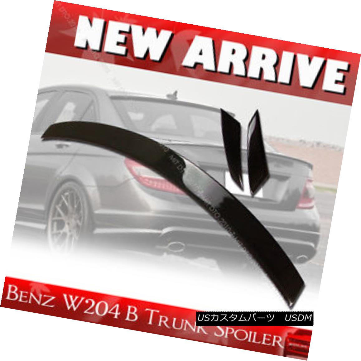 エアロパーツ Carbon Fiber For Mercedes Benz W204 B 3-Pcs Trunk Spoiler 08-13 メルセデスベンツW204 B 3ピーストランク・スポイラー用炭素繊維08-13 【並行輸入品】