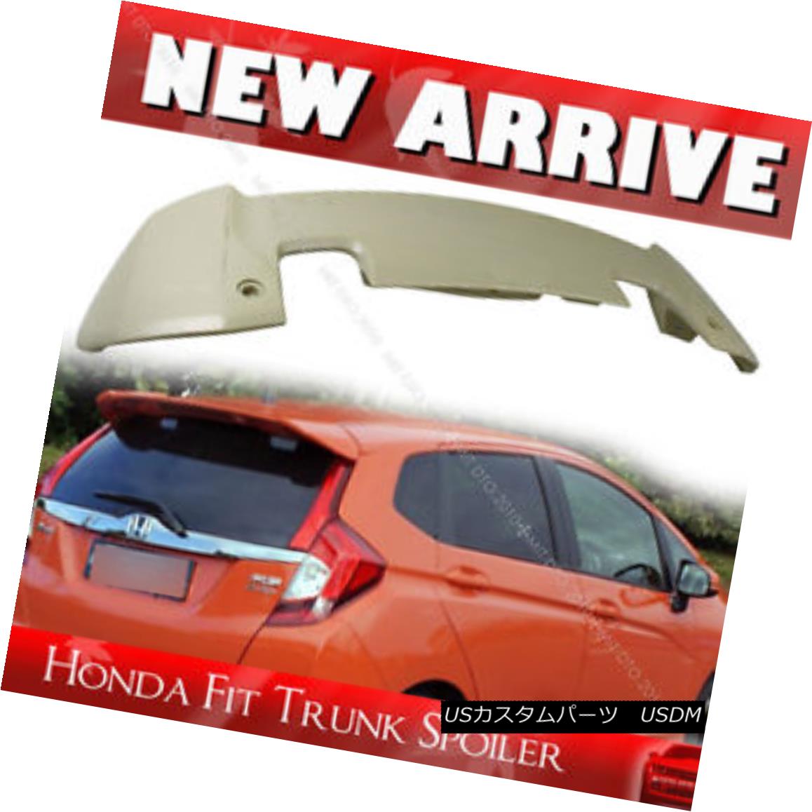 エアロパーツ 14 15 16 Painted For Honda Hatchback 3rd Fit RS Type Rear Wing Trunk Spoiler 14 15 16 Hondaハッチバック用塗装第3フィットRSタイプリアウイングトランク・スポイラー 【並行輸入品】