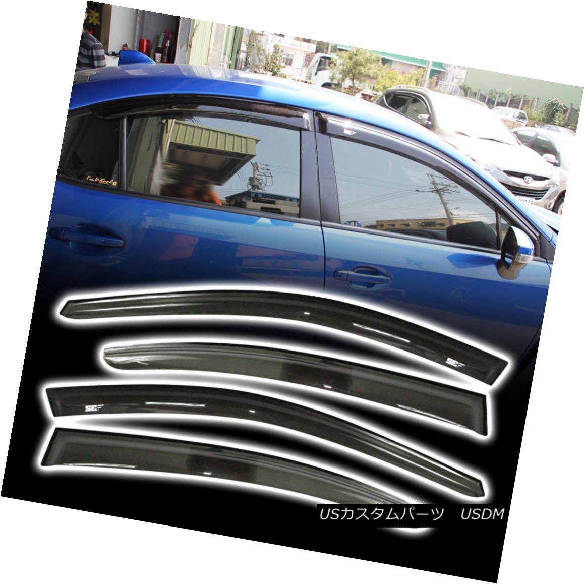 エアロパーツ SE Look Window Visor Sun Rain Deflector Fit Subaru WRX STI 4th Impreza Sedan SE LookウインドバイザーサンレインデフレクターフィットSubaru WRX STI第4回インプレッサセダン 【並行輸入品】