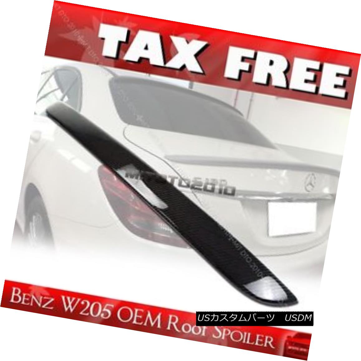 エアロパーツ ++ Carbon Fiber Mercedes BENZ W205 C-class 4DR Sedan OE Type Rear Roof Spoiler ++炭素繊維メルセデスベンツW205 Cクラス4DRセダンOEタイプリアルーフスポイラー 【並行輸入品】