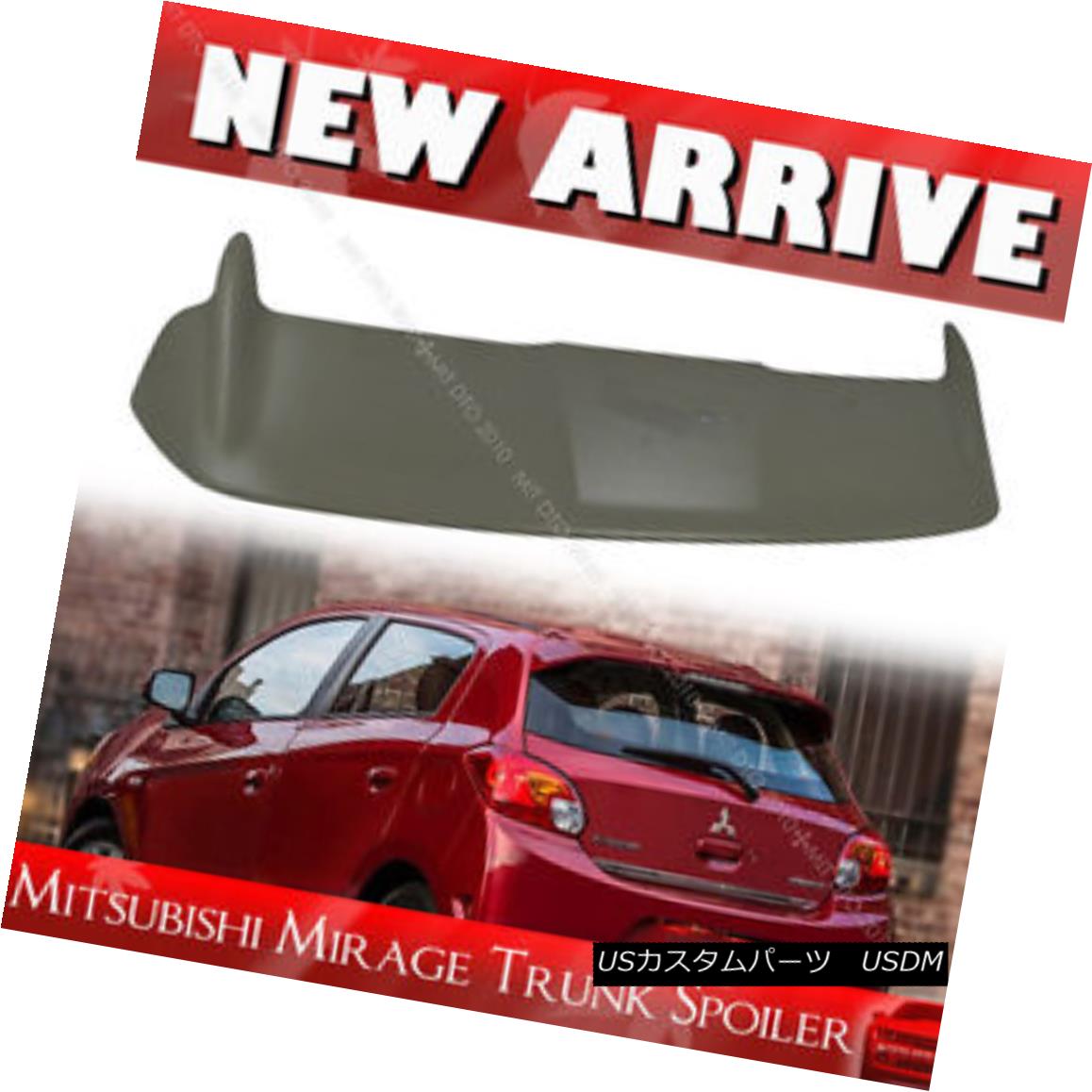 エアロパーツ 2011-2015 Unpainted For Mitsubishi Mirage Hatchback OE Look Rear Trunk Spoiler 2011-2015未塗装三菱ミラージュハッチバックOEルックリアトランク・スポイラー 【並行輸入品】