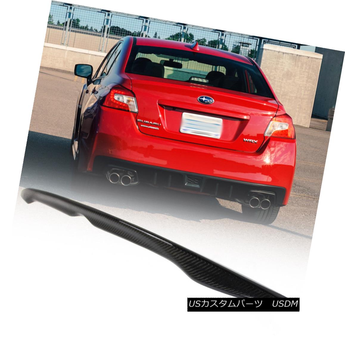 エアロパーツ 2017 For SUBARU WRX STI D Type Rear Trunk Spoiler Real Carbon Sedan Sport 2017 SUBARU WRX STI Dタイプ用リアトランクスポイラーリアルカーボンセダンスポーツ 【並行輸入品】