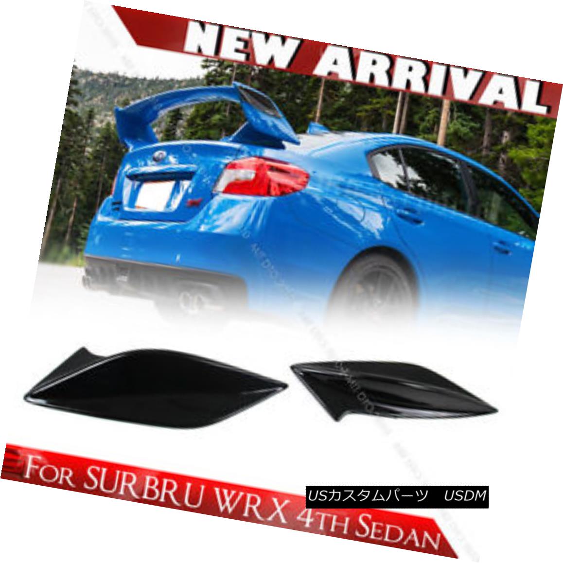 エアロパーツ Paint MATT BLACK For Subaru WRX 4th STI Type Spoiler Side Fin Fins BodyKit ペイントマットブラックスバルWRX用4th STIタイプスポイラーサイドフィンフィンボディキット 【並行輸入品】