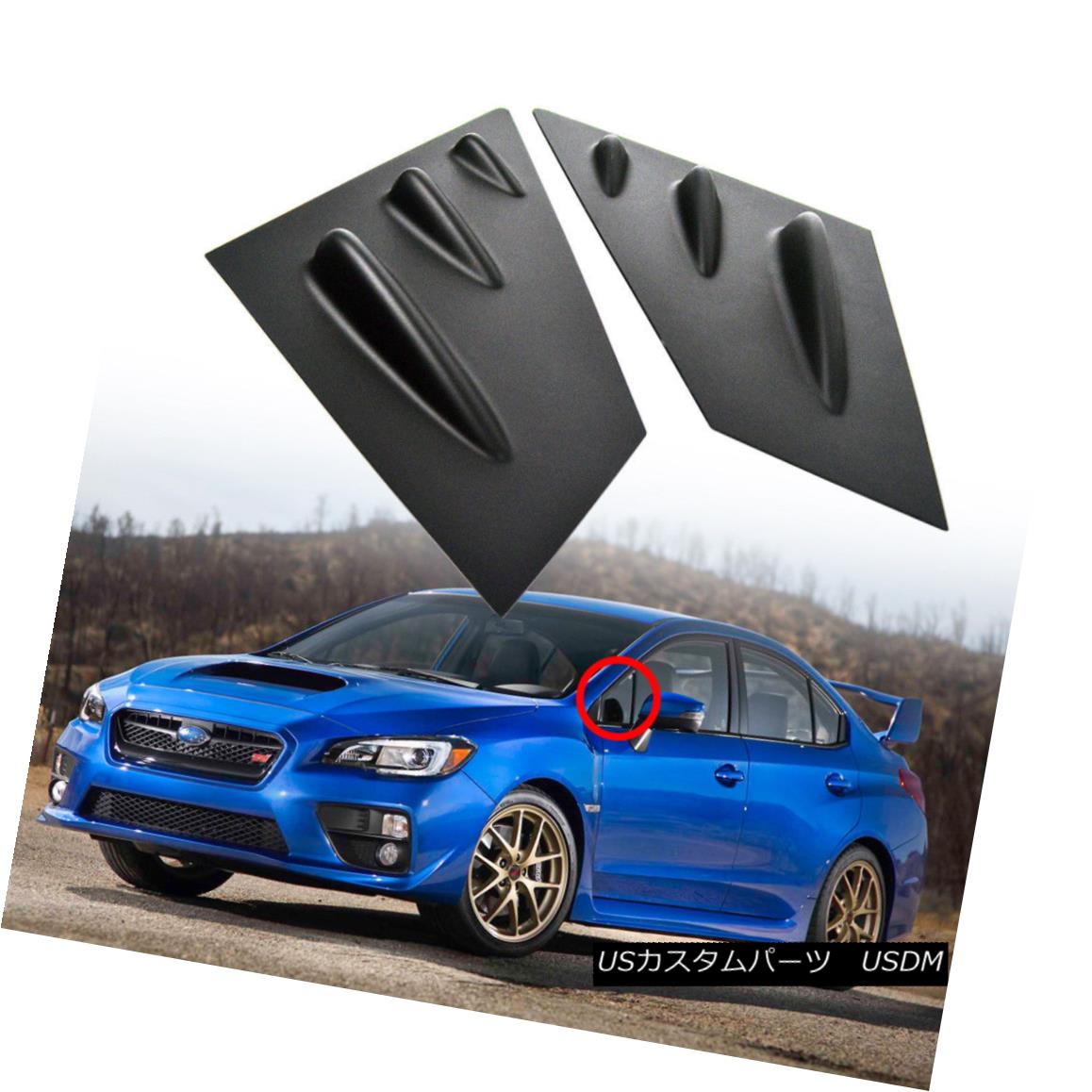 エアロパーツ WINDOW LOUVER COVER TROM FOR SUBARU WRX STI MATTE BLACK 4D 2015-2017 SUBARU WRX STI MATTE BLACK 4D 2015-2017のウインドウLOUVER COVER TRIM 【並行輸入品】