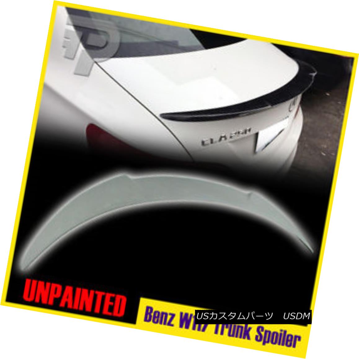 エアロパーツ Unpainted V Type Trunk Spoiler For Mercedes BENZ CLA W117 4D CLA180 2016 メルセデスベンツCLA W117 4D CLA180 2016用無塗装Vタイプトランク・スポイラー 【並行輸入品】