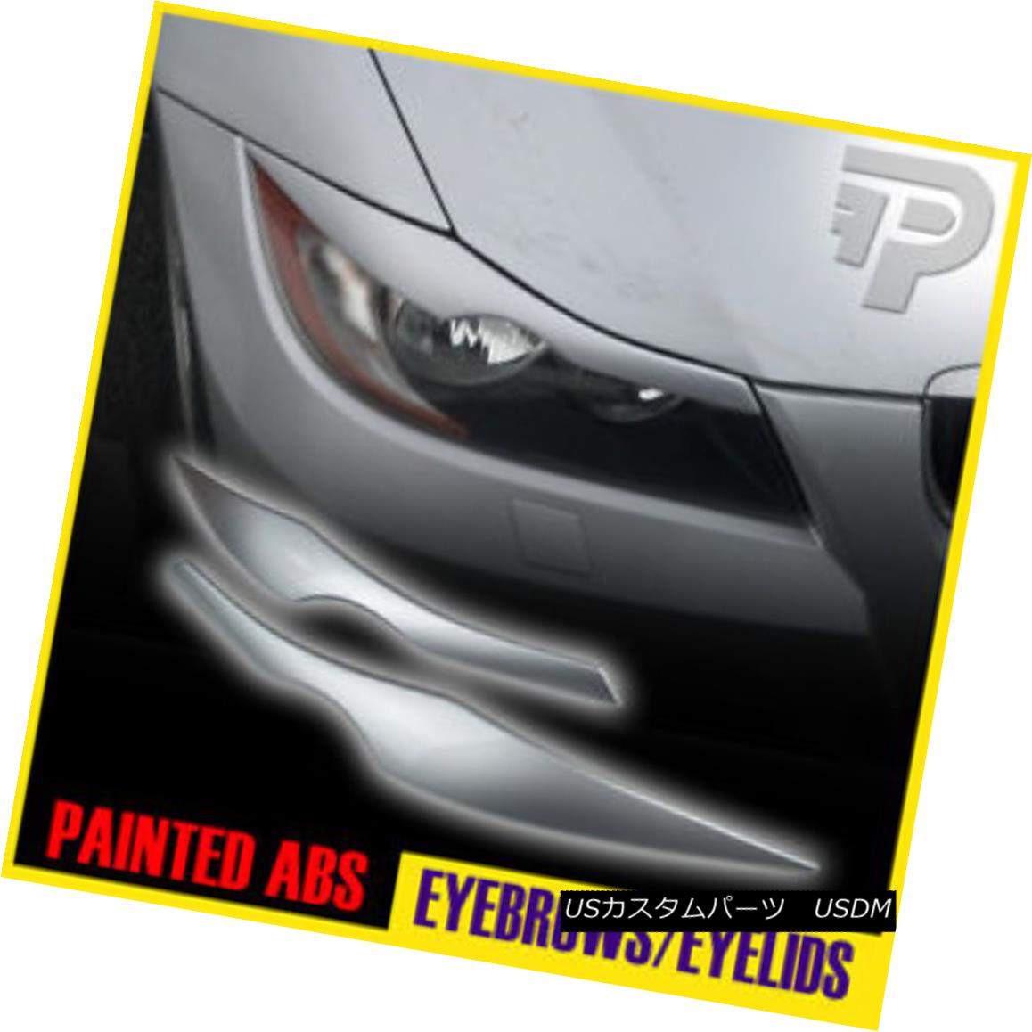 エアロパーツ PAINTED BMW E90 EYELID HEADLIGHT EYEBROW EYELIDS 354 SILVER 塗装BMW E90アイライトヘッドライトアイブロウアイライト354シルバー 【並行輸入品】