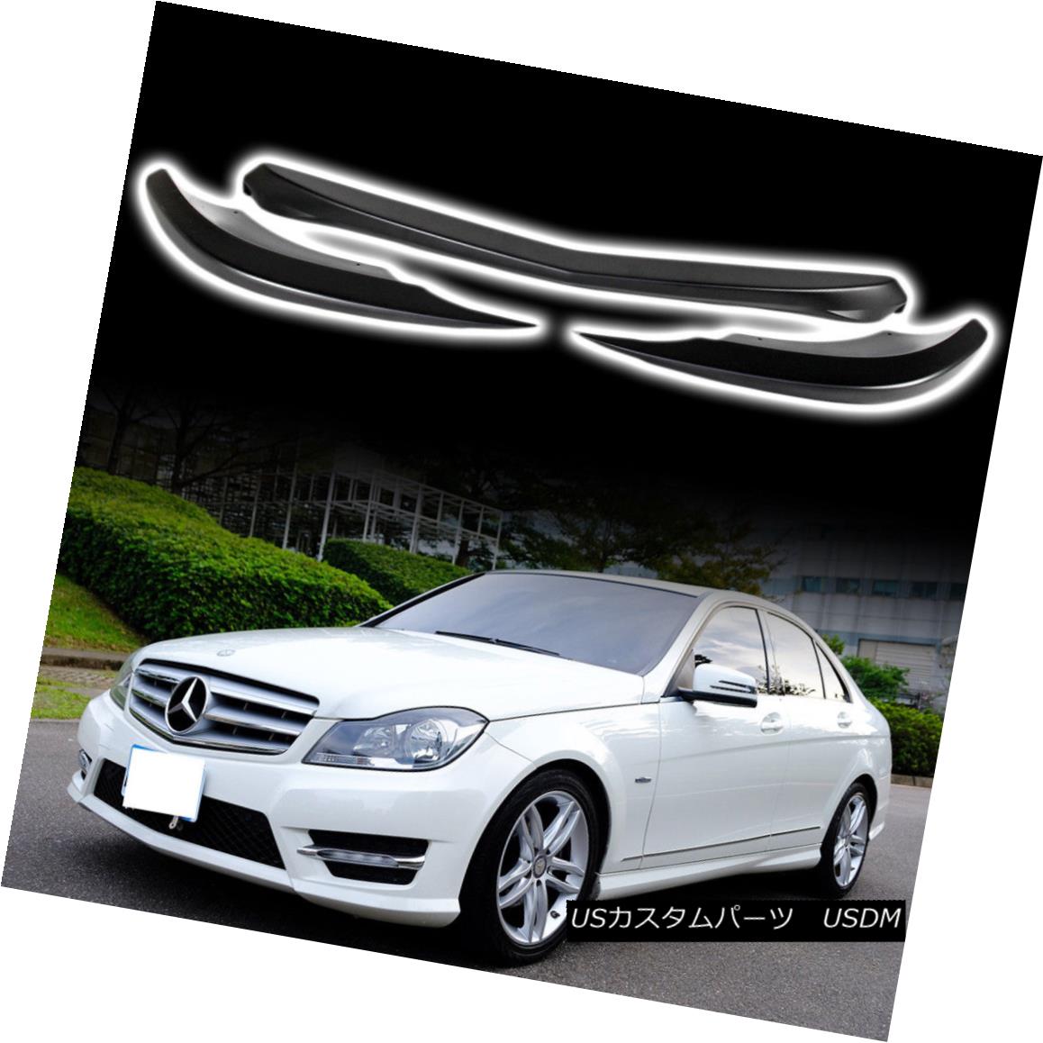 エアロパーツ For Mercedes BENZ W204 LCI Bumper Lip Spoiler Godhand Style Matte Black メルセデスベンツW204 LCIバンパーリップスポイラーゴッドハンドスタイルマットブラック 【並行輸入品】