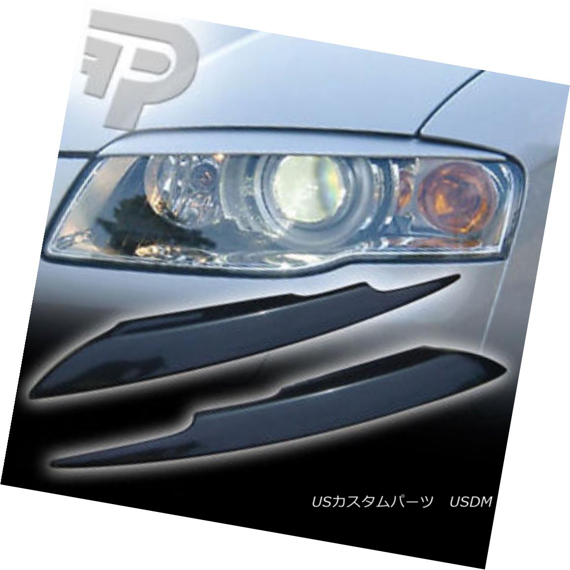 エアロパーツ AUDI A4 B7 HEADLIGHT EYEBROWS EYELIDS EYEBROW 05+ ▼ AUDI A4 B7ヘッドライトアイブローアイアイライドアイブロウ05+？ 【並行輸入品】