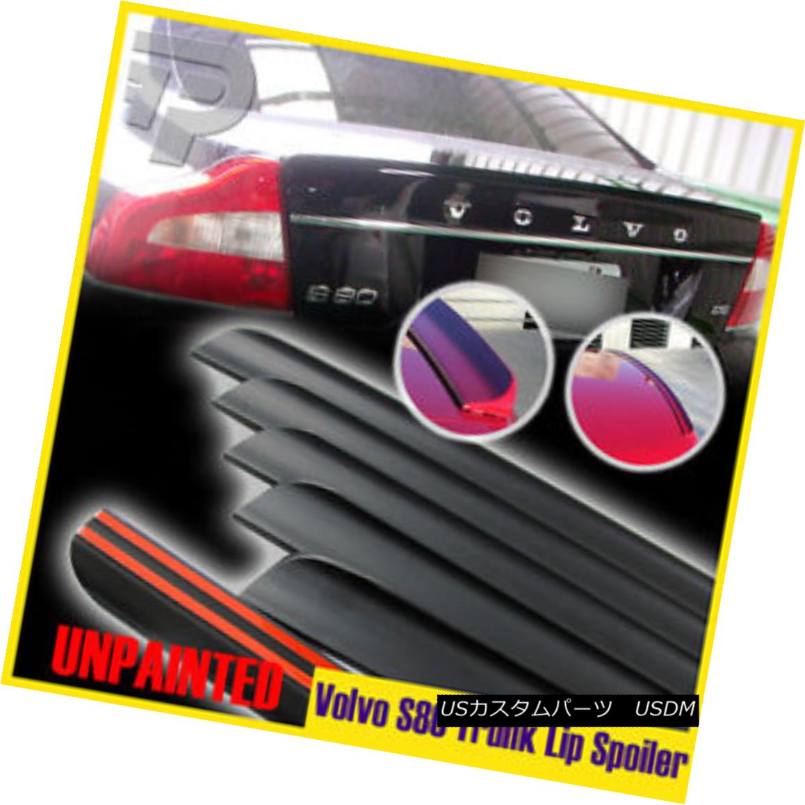 エアロパーツ Unapinted 2007-2012 Volvo S80 V8 T6 2nd Sedan 4DR Rear Trunk Lip Spoiler Wing 未塗装の2007?2012ボルボS80 V8 T6セダン4DRリアトランクリップスポイラーウィング 【並行輸入品】