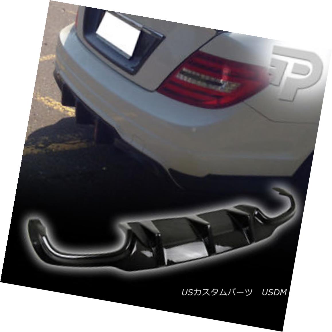エアロパーツ CARBON FIBER MERCRDES BENZ W204 C-CLASS LCI FACELIFT 4D REAR BUMPER DIFFUSER ▼ CARBON FIBER MERCEDESベンツW204 C-CLASS LCI FACELIFT 4Dリアバッフルディフューザー？ 【並行輸入品】