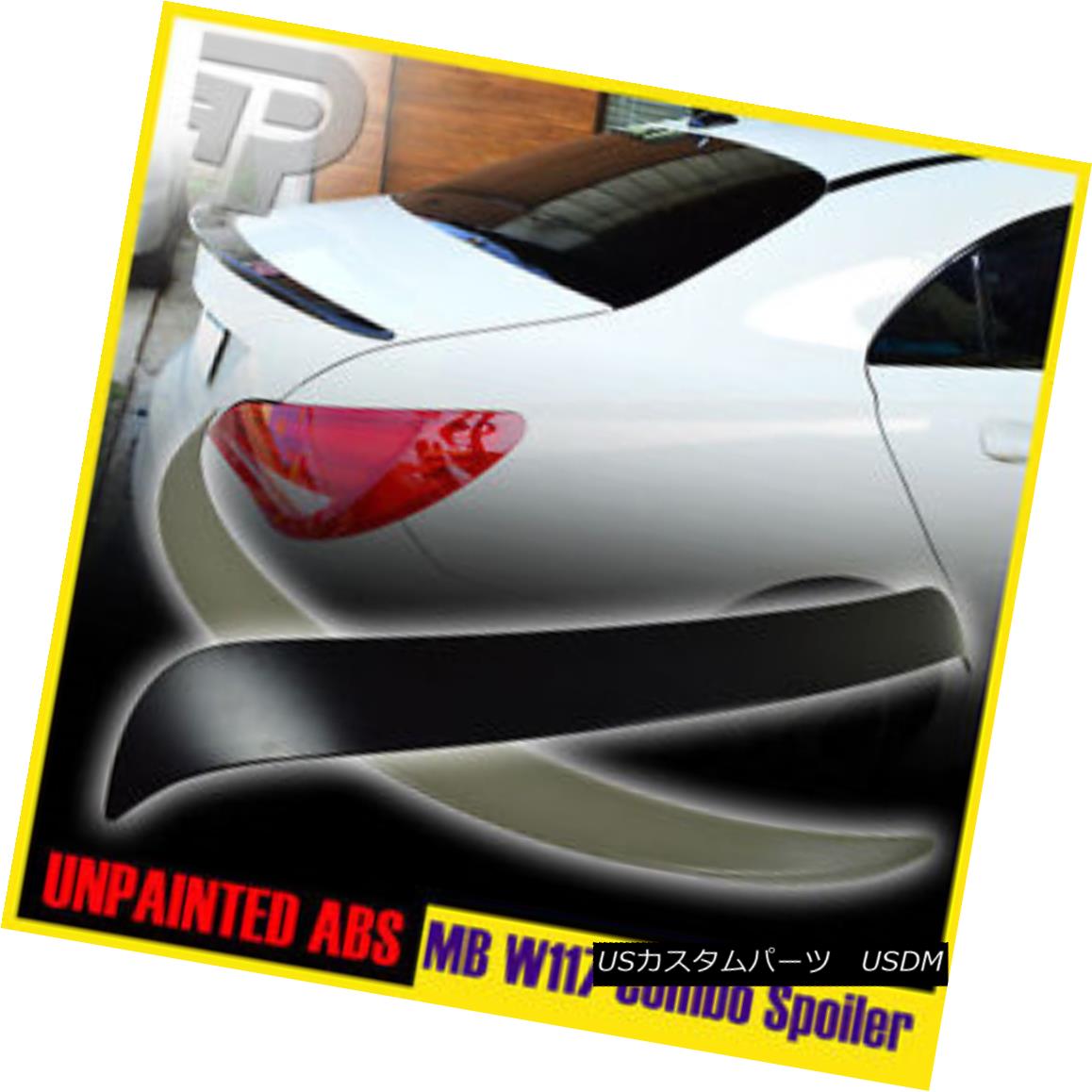エアロパーツ UNPAINTED MERCEDES BENZ W117 C117 4D TRUNK ROOF SPOILER & A TYPE TRUNK SPOILER 未指定マーセッドベンツW117 C117 4D TRUNK ROOF SPOILER＆amp; タイプトランクスポイラー 【並行輸入品】