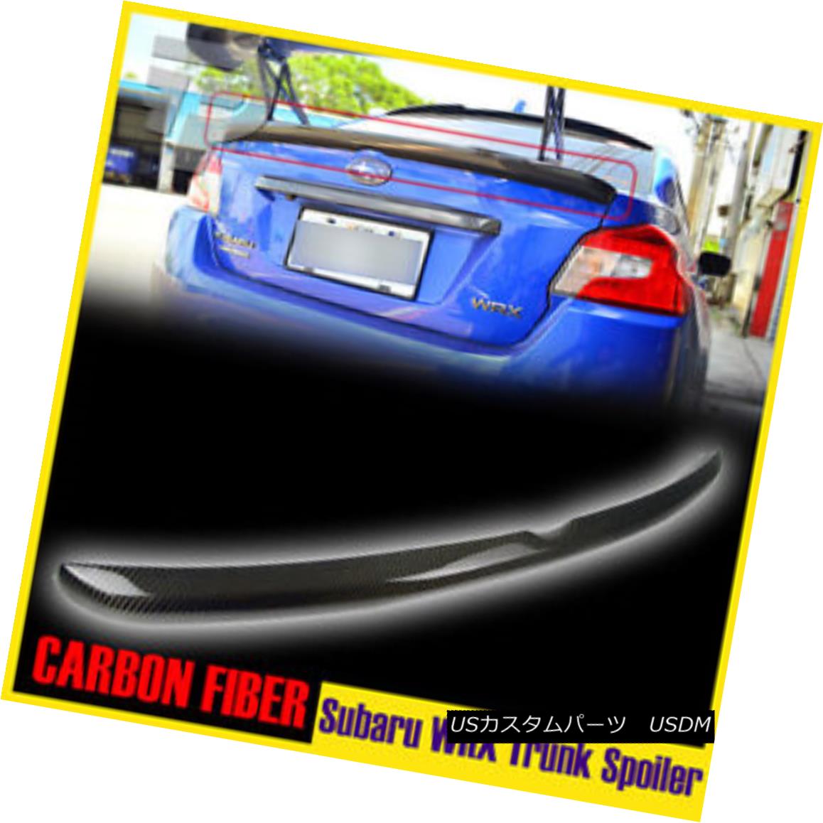 エアロパーツ For Subaru WRX STI Sedan OE Style Rear Trunk Spoiler Carbon Fiber 15-17 スバルWRX STIセダンOEスタイルリアトランクスポイラーカーボンファイバー15-17 【並行輸入品】 81,615円