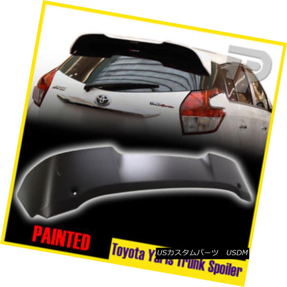 エアロパーツ Painted For TOYOTA 3rd Yaris 4D Hatchback LE T-Type Rear Spoiler Trunk Wing 2016 トヨタ第3ヤリス4DハッチバックLE塗装済みT型リアスポイラートランクウイング2016 【並行輸入品】|カスタムパーツ WORLD倉庫