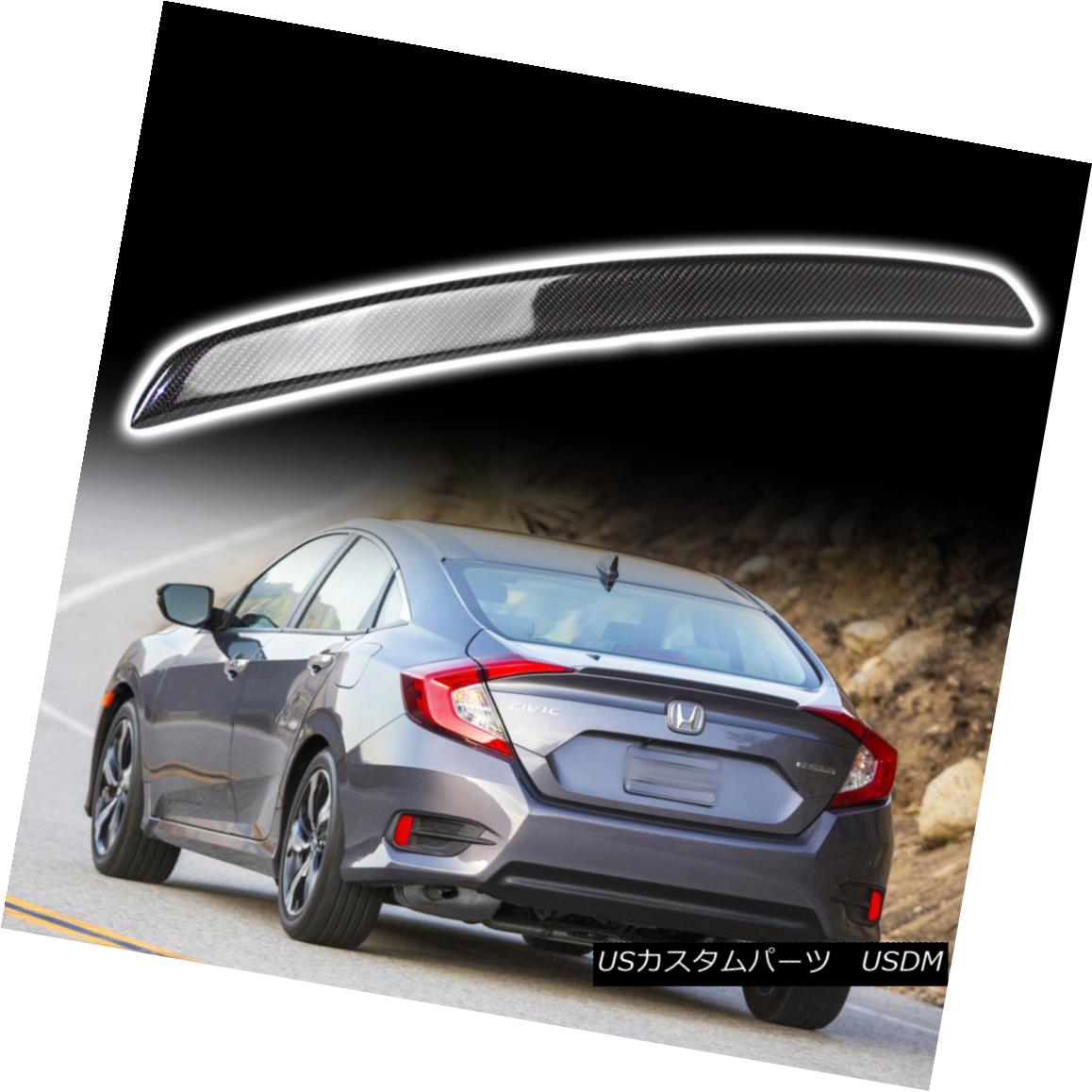 エアロパーツ 2018 Rear Carbon Fiber Rear Trunk Spoiler Wing For Honda 10th Civic 4D OE Style ホンダ第10回シビック4D OEスタイル用2018リアカーボンファイバーリアトランク・スポイラー・ウィング 【並行輸入品】
