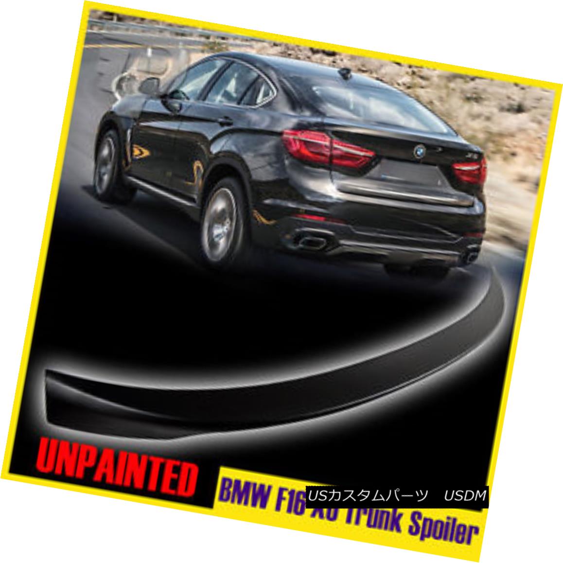 エアロパーツ Unpainted BMW 15-17 X6 F16 2nd X6M Sport F86 xDrive Trunk Spoiler Wing Boot 未塗装のBMW 15-17 X6 F16第2のX6MスポーツF86 xDriveトランク・スポイラー・ウイング・ブーツ 【並行輸入品】