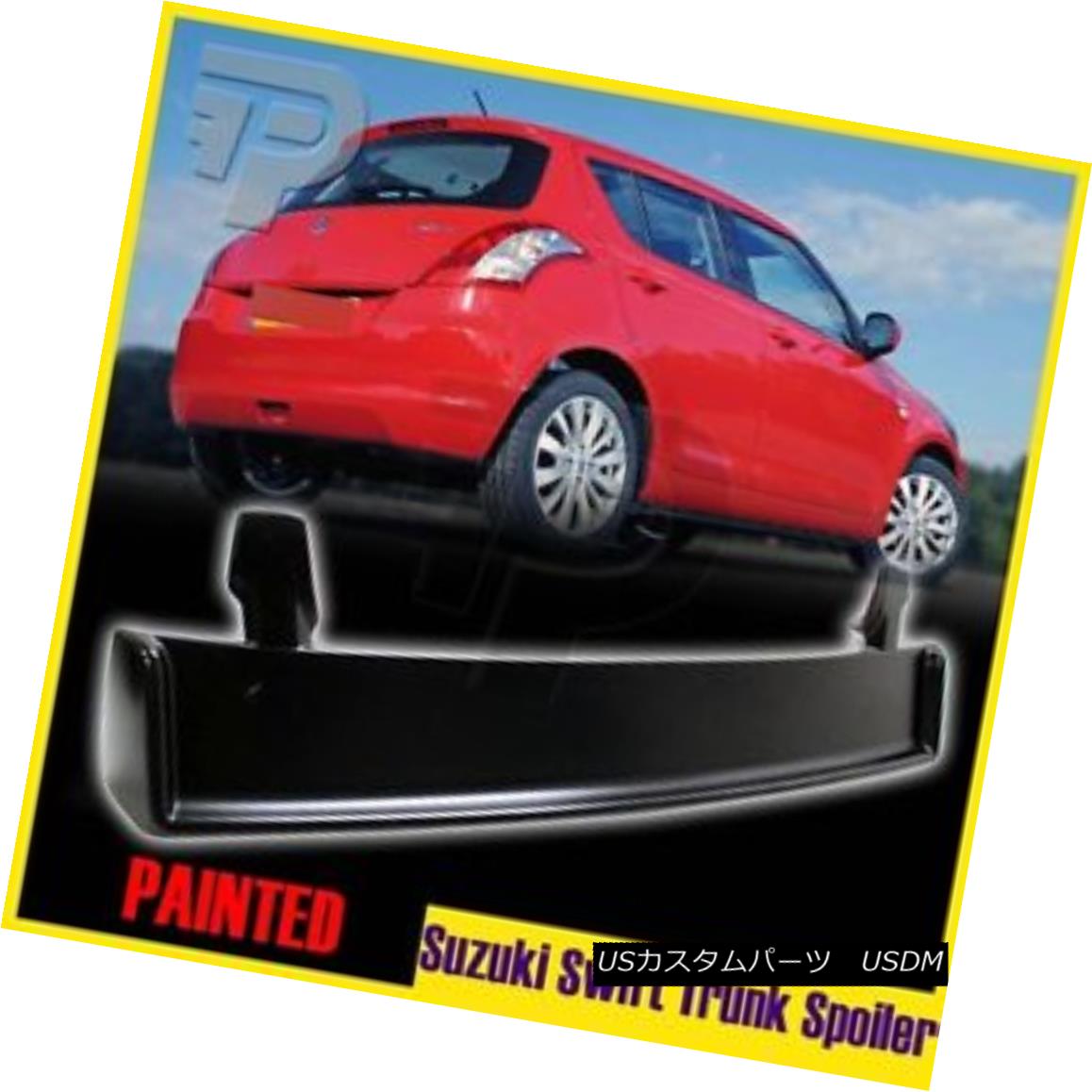 エアロパーツ Painted For 05-10 Suzuki Swift 2nd 4D Sedan Hatchback M-Look Rear Spoiler 05-10スズキスウィフト第2回4DセダンハッチバックMルックリアスポイラー 【並行輸入品】|カスタムパーツ WORLD倉庫