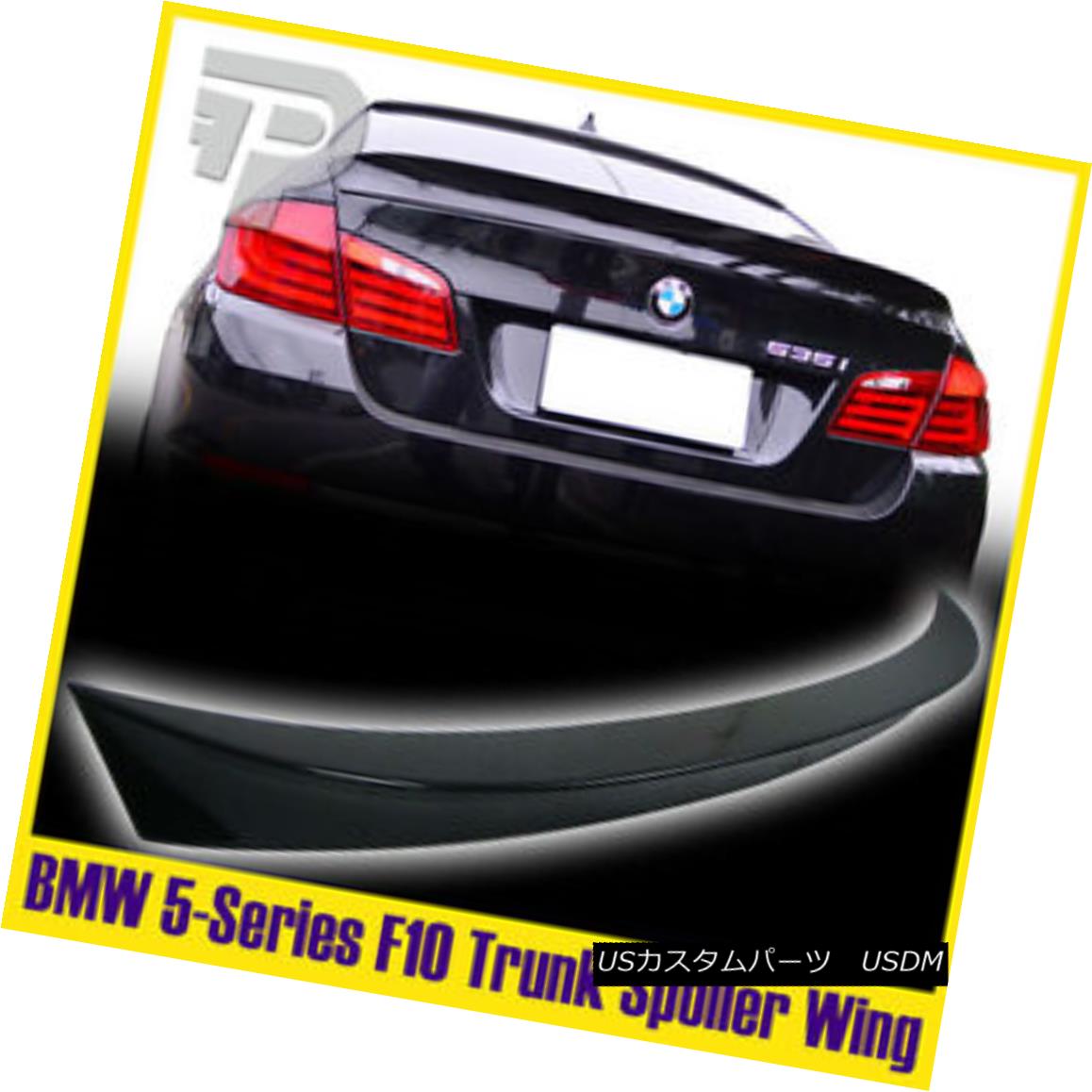 エアロパーツ Painted #475 Black Sapphire BMW F10 4D A Style Rear Boot Spoiler Wing 2016 ペイント＃475ブラックサファイアBMW F10 4Dスタイルリアシートスポイラーウイング2016 【並行輸入品】
