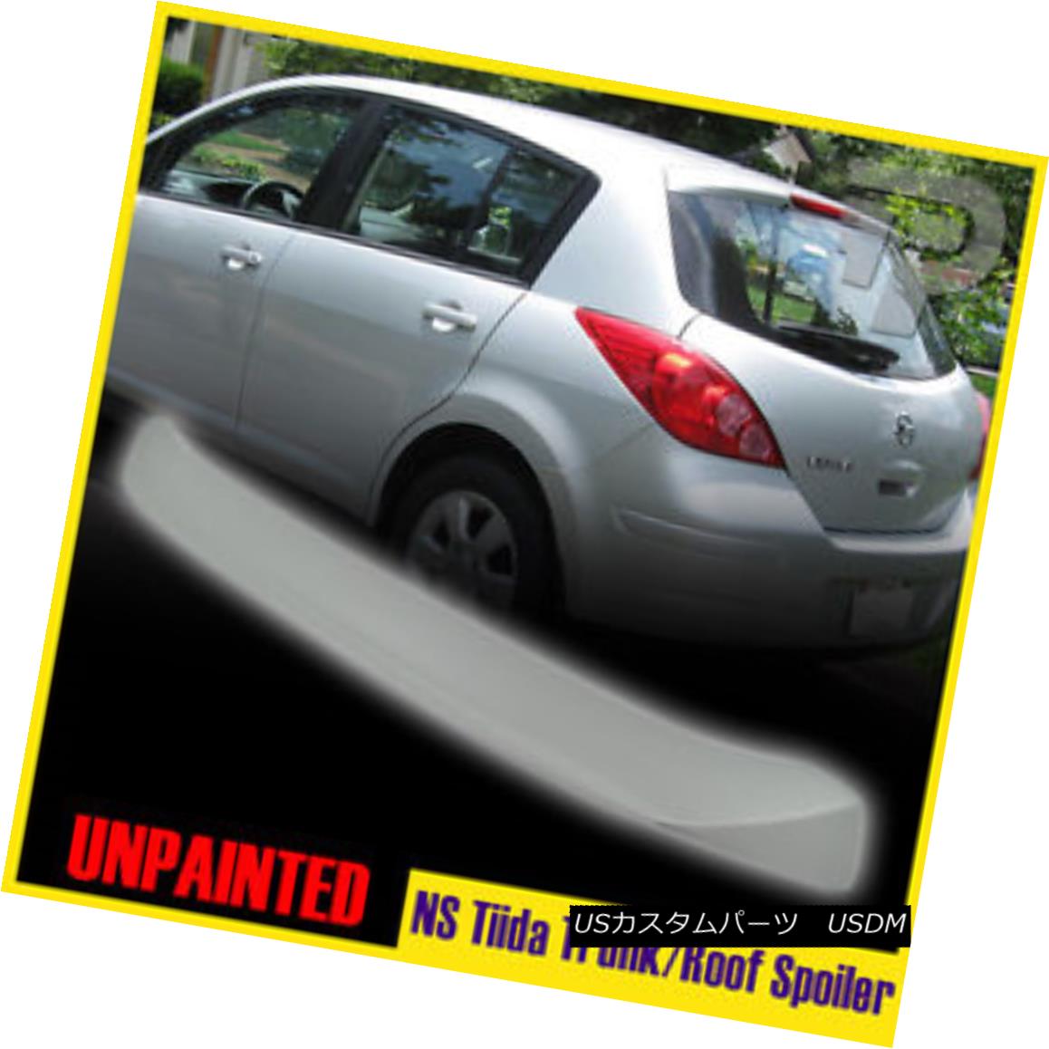 エアロパーツ Painted For Nissan Tiida 1st Versa C11 Rear Roof Spoiler Wing FRP 07-12 日産ティーダのための塗装第1回Versa C11リアルーフスポイラーウイングFRP 07-12 【並行輸入品】