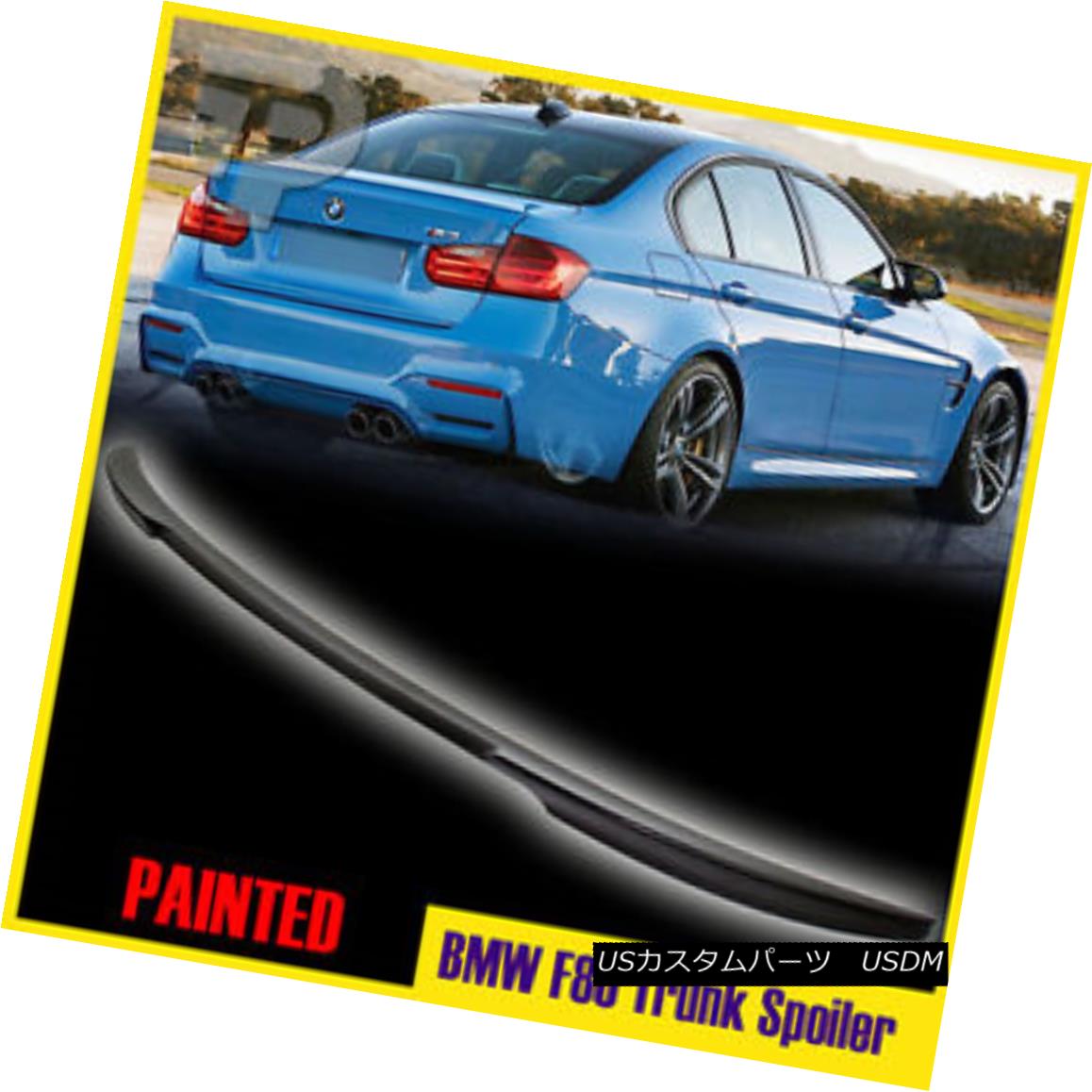 エアロパーツ Matte Black Paint BMW 3-Series F80 F30 Saden V-Type Rear Trunk Lip Spoiler 15 マットブラックペイントBMW 3シリーズF80 F30サデンV型リアトランクリップスポイラー15 【並行輸入品】