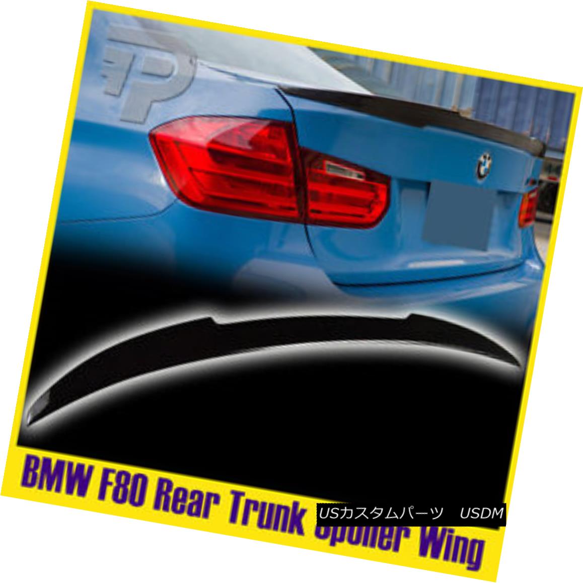 エアロパーツ #475 Black Sapphire Painted BMW 3-Series F80 F30 4DR Wing Trunk Spoiler V Look ＃475ブラックサファイア塗装BMW 3シリーズF80 F30 4DRウイングトランク・スポイラーVルック 【並行輸入品】