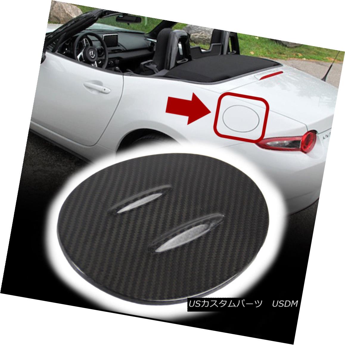 エアロパーツ Dry Carbon Fiber Mazda MX-5 Miata ND Outside Fuel Cap Fin Trim Cover GX 乾式炭素繊維マツダMX-5 Miata ND外側燃料キャップフィントリムカバーGX 【並行輸入品】