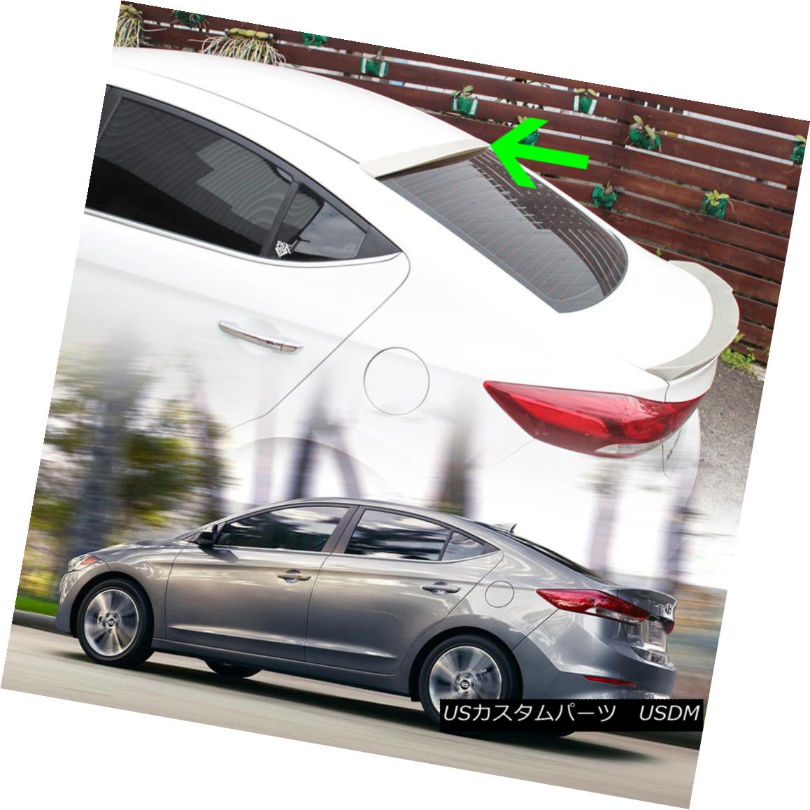 エアロパーツ Fit Hyundai Elantra AD OE Style Rear Roof Spoiler Wing Unpaint GL SE Sedan 16-18 Hyundai Elantra AD OEスタイルリアルーフスポイラーウィングアンペイントGL SEセダン16-18 【並行輸入品】