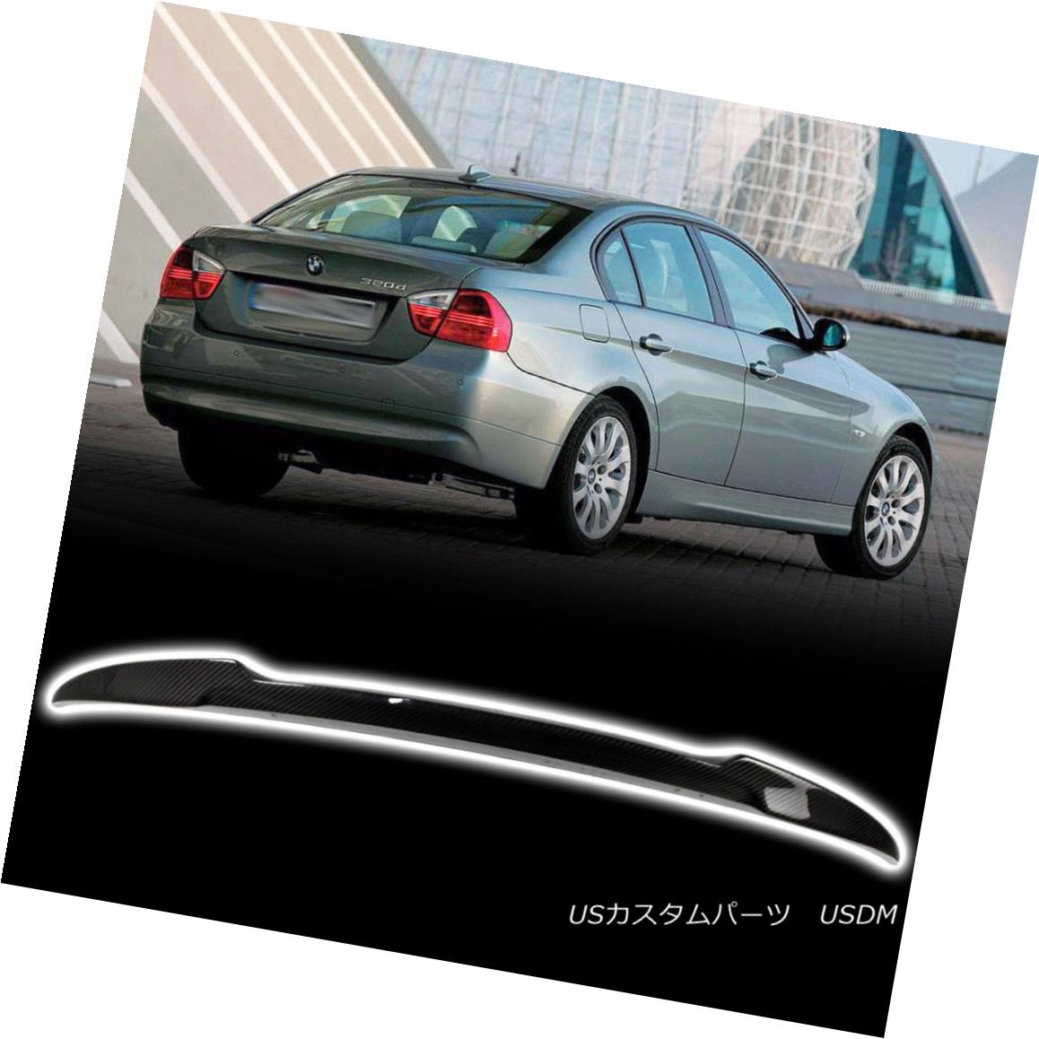 エアロパーツ Fit BMW 3 Series E90 Sedan 06-11 V Look Rear Trunk Spoiler Real Carbon Fiber フィットBMW 3シリーズE90セダン06-11 Vルーフリヤトランク・スポイラーリアルカーボン・ファイバー 【並行輸入品】